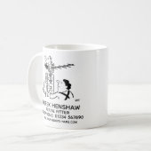 Werbung für Fitter- und Satellitengeräte Kaffeetasse (Vorderseite Links)