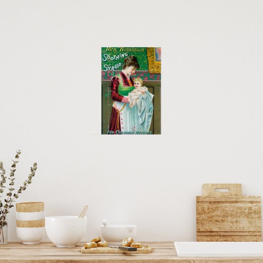 Werbung für Frau Winslows Beruhigungssirup Poster (Küche)