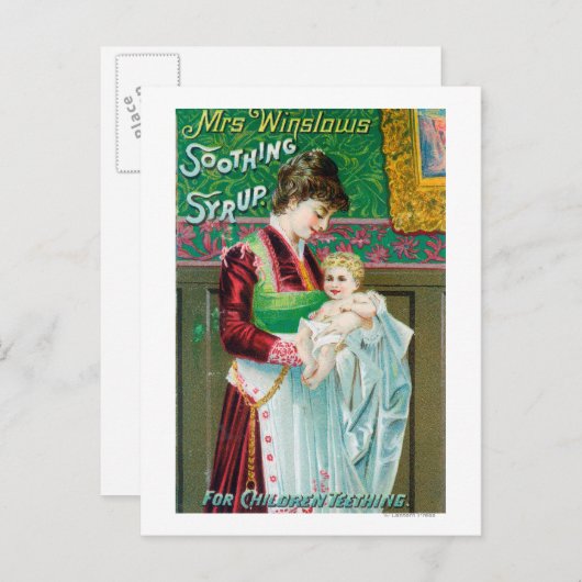 Werbung für Frau Winslows Beruhigungssirup Postkarte (Vorne/Hinten)