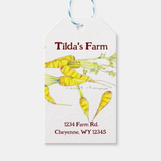 Werbung für Gemüse aus landwirtschaftlichen Betrie Geschenkanhänger (Vorderseite)