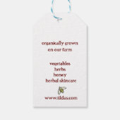 Werbung für Gemüse aus landwirtschaftlichen Betrie Geschenkanhänger (Rückseite)