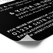 Werbung für geometrische schwarz-weiße Yoga-Klasse Poster (Ecke)