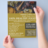 Werbung für gesunde Lebensmittel, Gesundheitsleben Flyer (Hand)