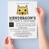 Werbung für Gold Cat, Pet Store & Groomer Flyer (Hand)