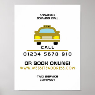 Werbung für Gold Taxi Cab-Logos Poster