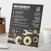 Werbung für Gold-Tools, Auto-Mechanik und Reparatu Sockelschild (In Situ)