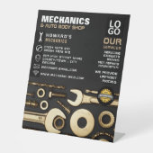 Werbung für Gold-Tools, Auto-Mechanik und Reparatu Sockelschild (Vorderseite)