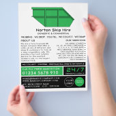 Werbung für Green Skip, Skip/Dumpster Company Flyer (Hand)