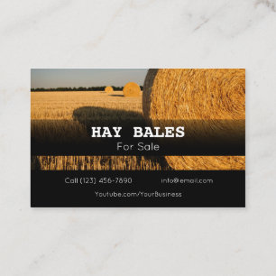 Werbung für Hay Bales für Visitenkarten von Handel Visitenkarte