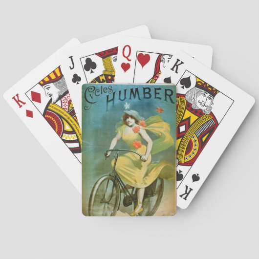 Werbung für "Humber Cycles" (Farblitho) Spielkarten (Rückseite)