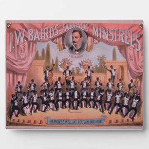 Werbung für "I.W. Bairns berüchtigte Minstrels Fotoplatte