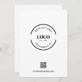 Werbung für Ihr Firmenlogo QR-Code-Website Einladung (Vorne/Hinten)