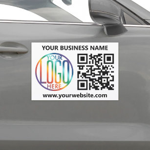 Werbung für Ihr Firmenlogo und QR-Code Auto Magnet