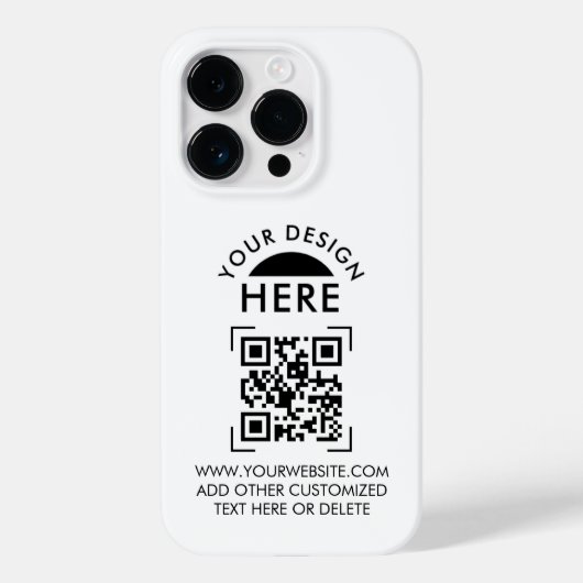 Werbung für Ihr Logo und QR-Code Case-Mate iPhone Hülle (Rückseite)