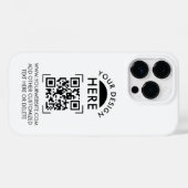 Werbung für Ihr Logo und QR-Code Case-Mate iPhone Hülle (Rückseite (Horizontal))