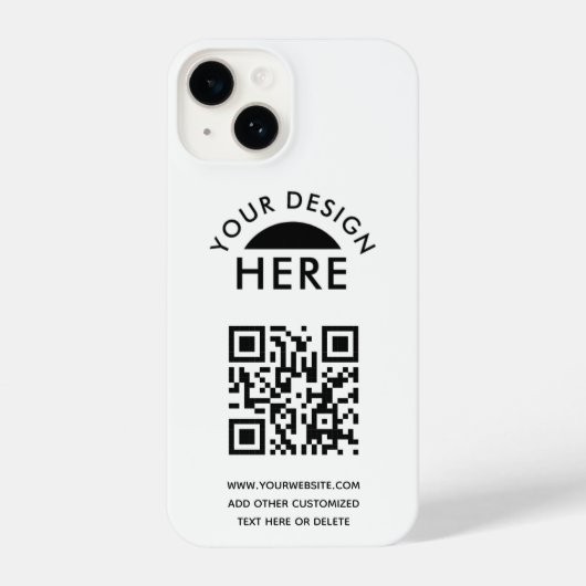 Werbung für Ihr Logo und QR-Code iPhone Hülle (Rückseite)
