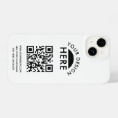 Werbung für Ihr Logo und QR-Code iPhone Hülle (Rückseite (Horizontal))