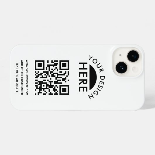 Werbung für Ihr Logo und QR-Code iPhone Hülle (Rückseite (Horizontal))