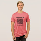 Werbung für Ihre QR-Code-Website Tri-Blend Shirt (Vorderseite voll)