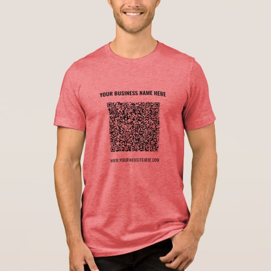 Werbung für Ihre QR-Code-Website Tri-Blend Shirt (Vorderseite)
