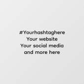 Werbung für Ihre sozialen Medien Fensteraufkleber (Blatt)