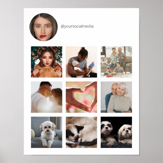 Werbung für Ihre sozialen Medien Poster (Vorne)