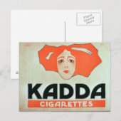 Werbung für "Kadda Cigarettes" Postkarte (Vorne/Hinten)