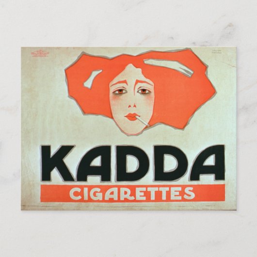 Werbung für "Kadda Cigarettes" Postkarte (Vorderseite)