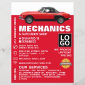 Werbung für klassische Fahrzeuge, Auto und Reparat Flyer (Vorne)