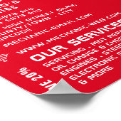 Werbung für klassische Fahrzeuge, Auto und Reparat Poster (Ecke)