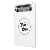 Werbung für klassische Schwarz-Weiß-Logos Mini Klemmbrett (Gewinkelt2)