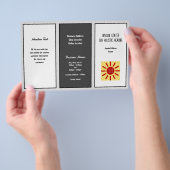 Werbung für kleine Broschüren mit Firmenlogo (Handgriff)