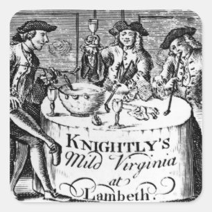 Werbung für 'Knightly's Mild Virginia Quadratischer Aufkleber