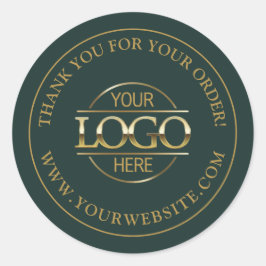 Werbung für kundenspezifische Firmenlogos, dunkelg Runder Aufkleber