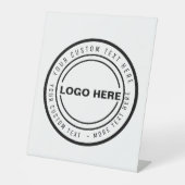 Werbung für kundenspezifisches Firmenlogo Sockelschild (Vorderseite)