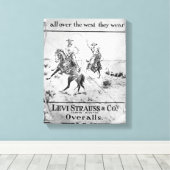Werbung für Levi Strauss & Co, c.1900 (litho) Leinwanddruck (Insitu (Holzboden))