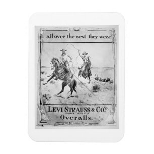 Werbung für Levi Strauss & Co, c.1900 (litho) Magnet