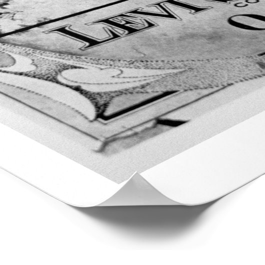 Werbung für Levi Strauss & Co, c.1900 (litho) Poster (Ecke)