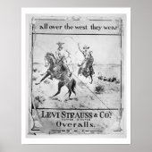 Werbung für Levi Strauss & Co, c.1900 (litho) Poster (Vorne)