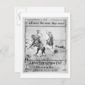 Werbung für Levi Strauss & Co, c.1900 (litho) Postkarte (Vorne/Hinten)