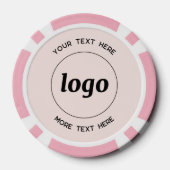 Werbung für Logos und Texte Rosa Rosa Pokerchips (Rückseite)