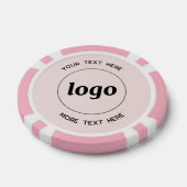 Werbung für Logos und Texte Rosa Rosa Pokerchips (Einzeln)