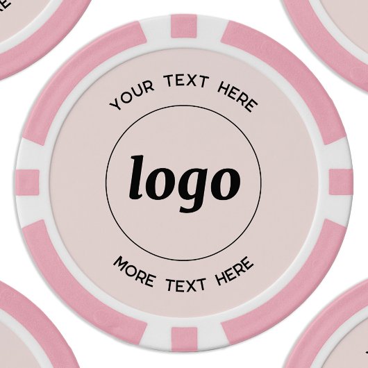 Werbung für Logos und Texte Rosa Rosa Pokerchips