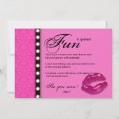 Werbung für Makeup-Party Einladungen (Rückseite)