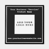 Werbung für Minimalistische Firmenlogos Magnet (Vorne)