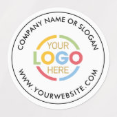 Werbung für Minimalistische Schwarz-weiße Firmenlo Etiketten (Design 1)