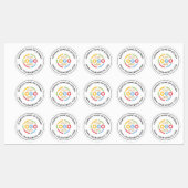 Werbung für Minimalistische Schwarz-weiße Firmenlo Etiketten (Blatt)