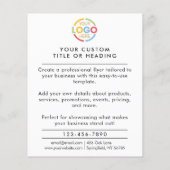 Werbung für moderne Schwarz-Weiß-Firmenlogos Flyer (Hinten)