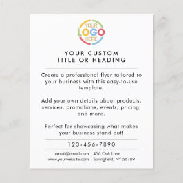 Werbung für moderne Schwarz-Weiß-Firmenlogos Flyer