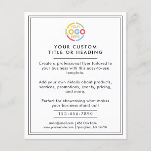 Werbung für moderne Schwarz-Weiß-Firmenlogos Flyer